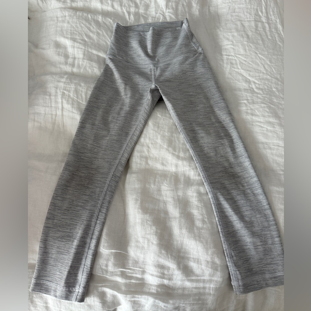 Lululemon Athletica Gray Leggings High-Waisted Stretch